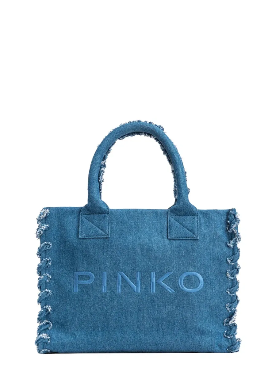 Beach Shopper in Denim Riciclato