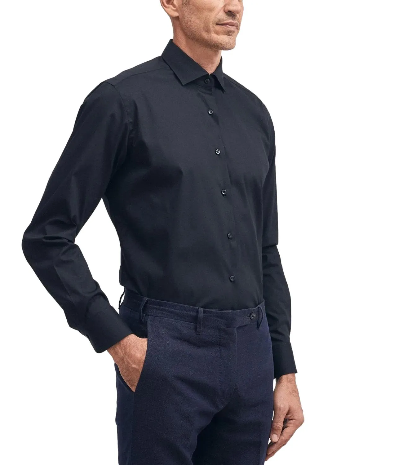 Camicia Xacus nero taylor fit uomo