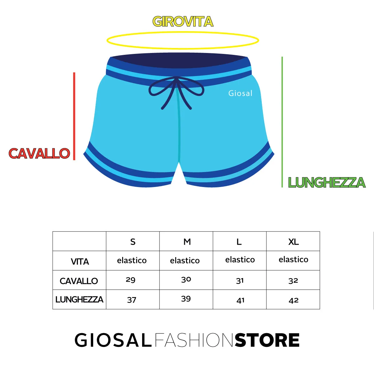 Costume Uomo Boxer Fantasia Nero Elastico Mare Summer Pantaloncini GIOSAL-SU1104A