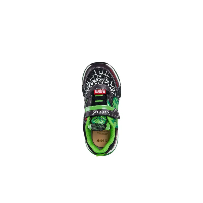 GEOX SNEAKERS BAYONYC BOY J35FEB HULK NERO-VERDE