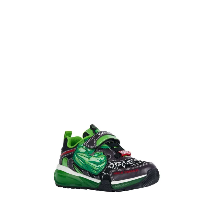 GEOX SNEAKERS BAYONYC BOY J35FEB HULK NERO-VERDE