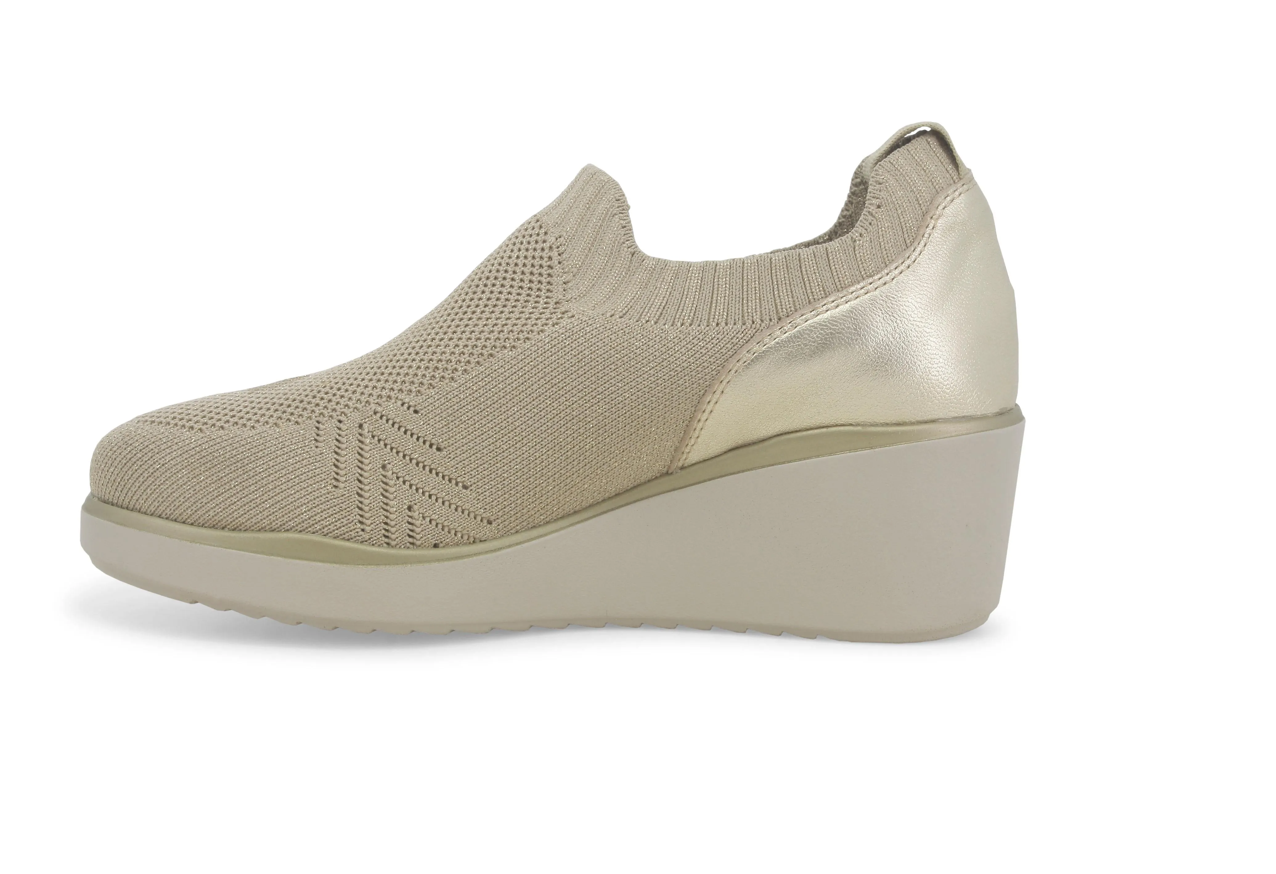 Melluso Slip-on Donna Estiva Zeppa Tessuto Elasticizzato