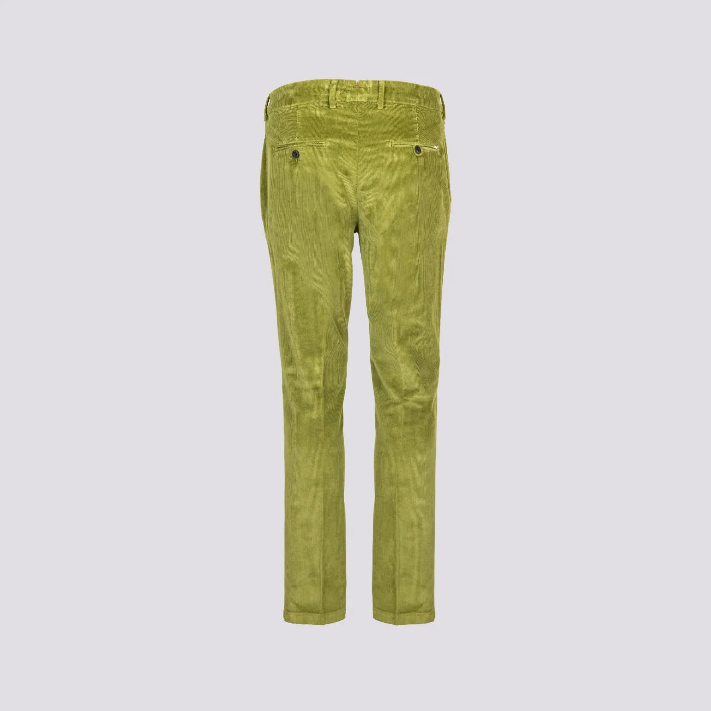 PANTALONE IN VELLUTO VERDE PISTACCHIO CON TASCA A FILO