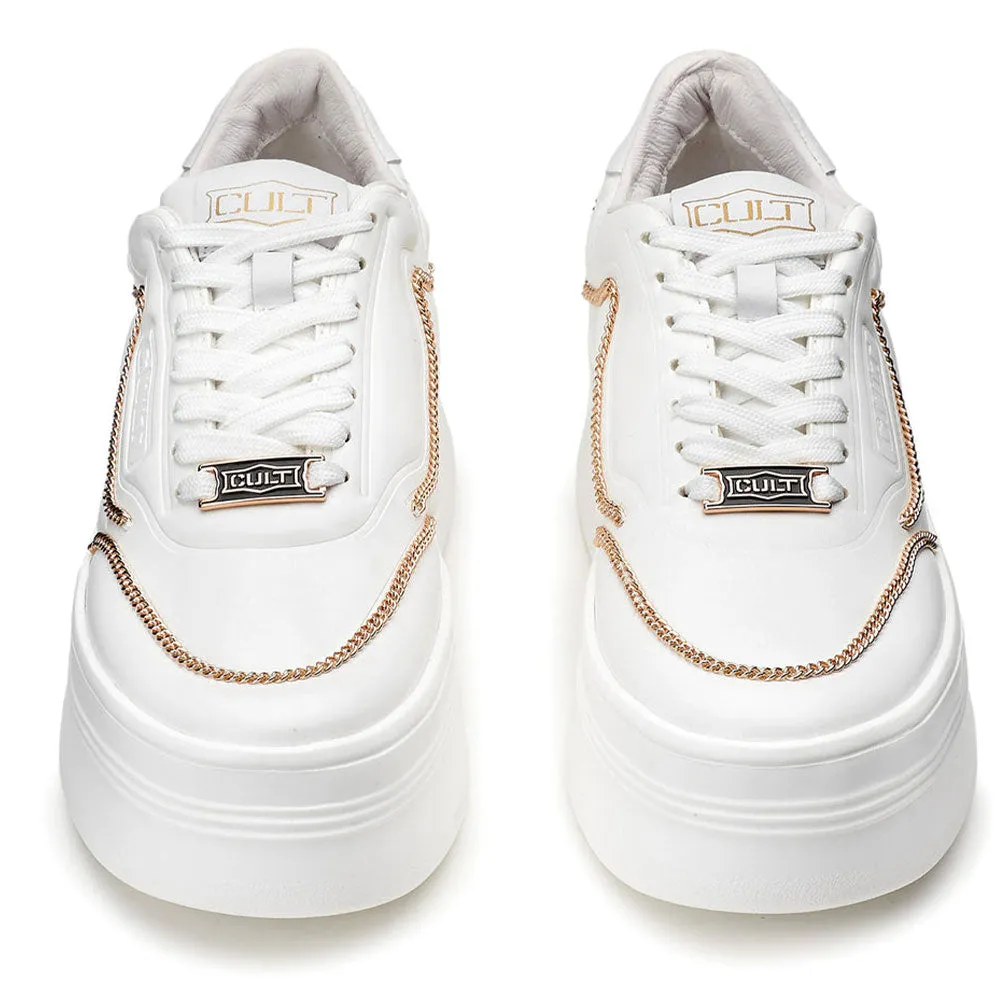 Sneakers Donna CULT Pearl 3966 in Pelle Bianca