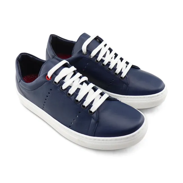 Sneakers in pelle blu