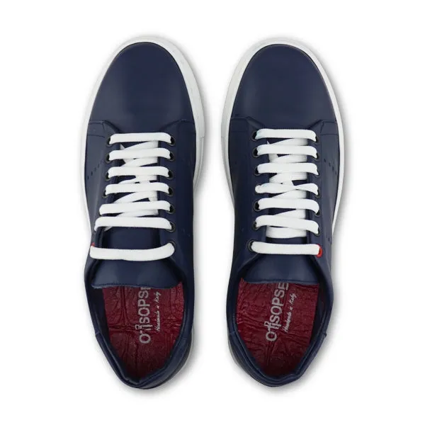 Sneakers in pelle blu